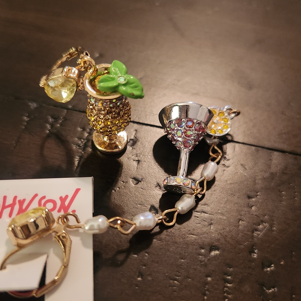 Elegant Cocktail Charm Earrings